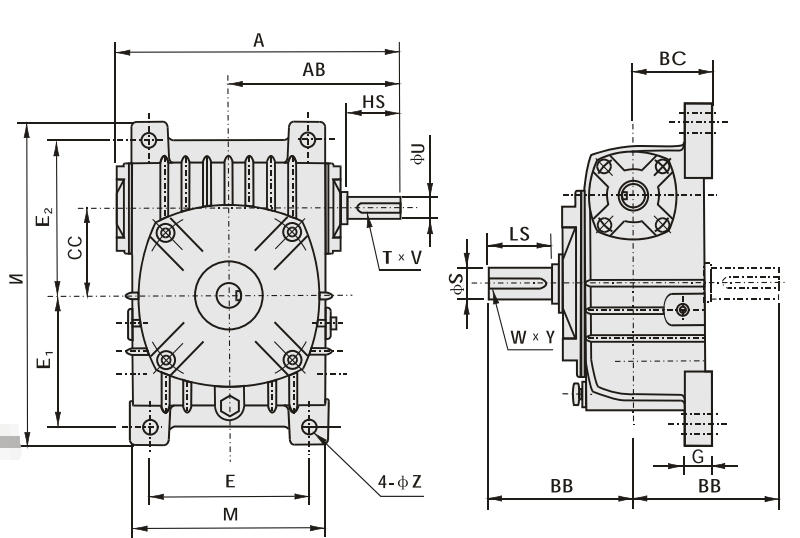 WPO单级蜗轮减速机