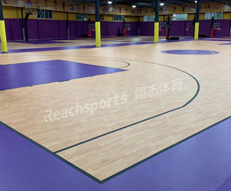 深圳篮球场枫木纹运动地板