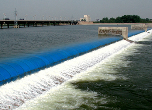 Grade zero rubber dam of Baihe River, Nanyang, Henan Province