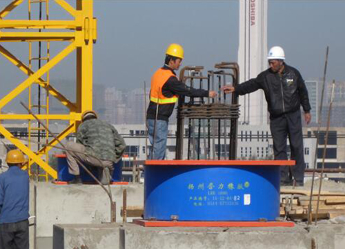 Shenyang Lishui shock-isolation rubber bearing installation site