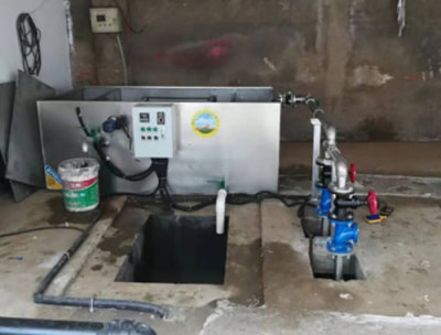 曲阜東宏管業隔油提升一體化設備安裝現場