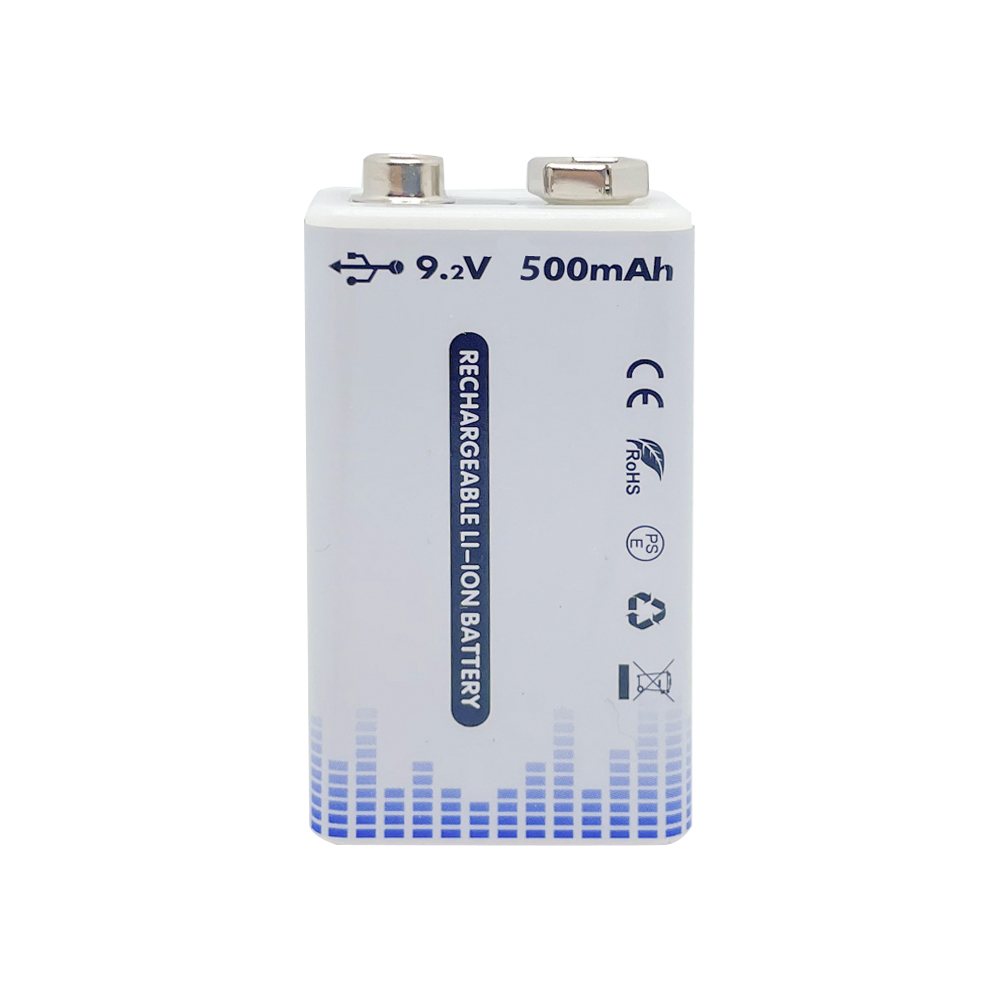 9V rechargeable lithium battery