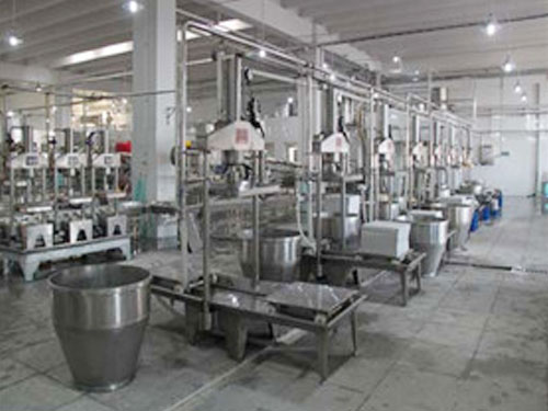 Hand-made dried bean curd production line