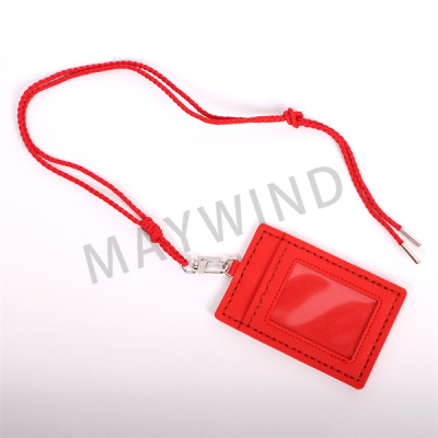 手工縫制長繩卡包-紅色