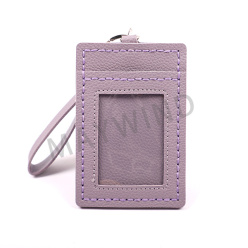 泰安手工缝制把手卡包-紫色