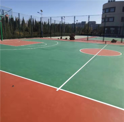 2019年11月7月号 开发区纪检委 篮球场 网球场面漆施工