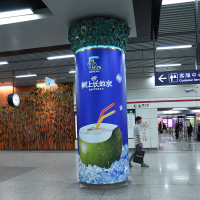 杭州包柱廣告畫面