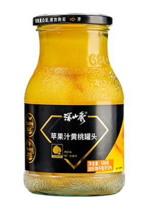 盘锦680g苹果汁黄桃罐头