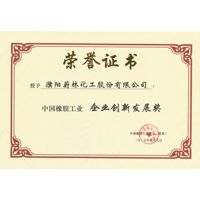 中國橡膠工業企業創新發展獎