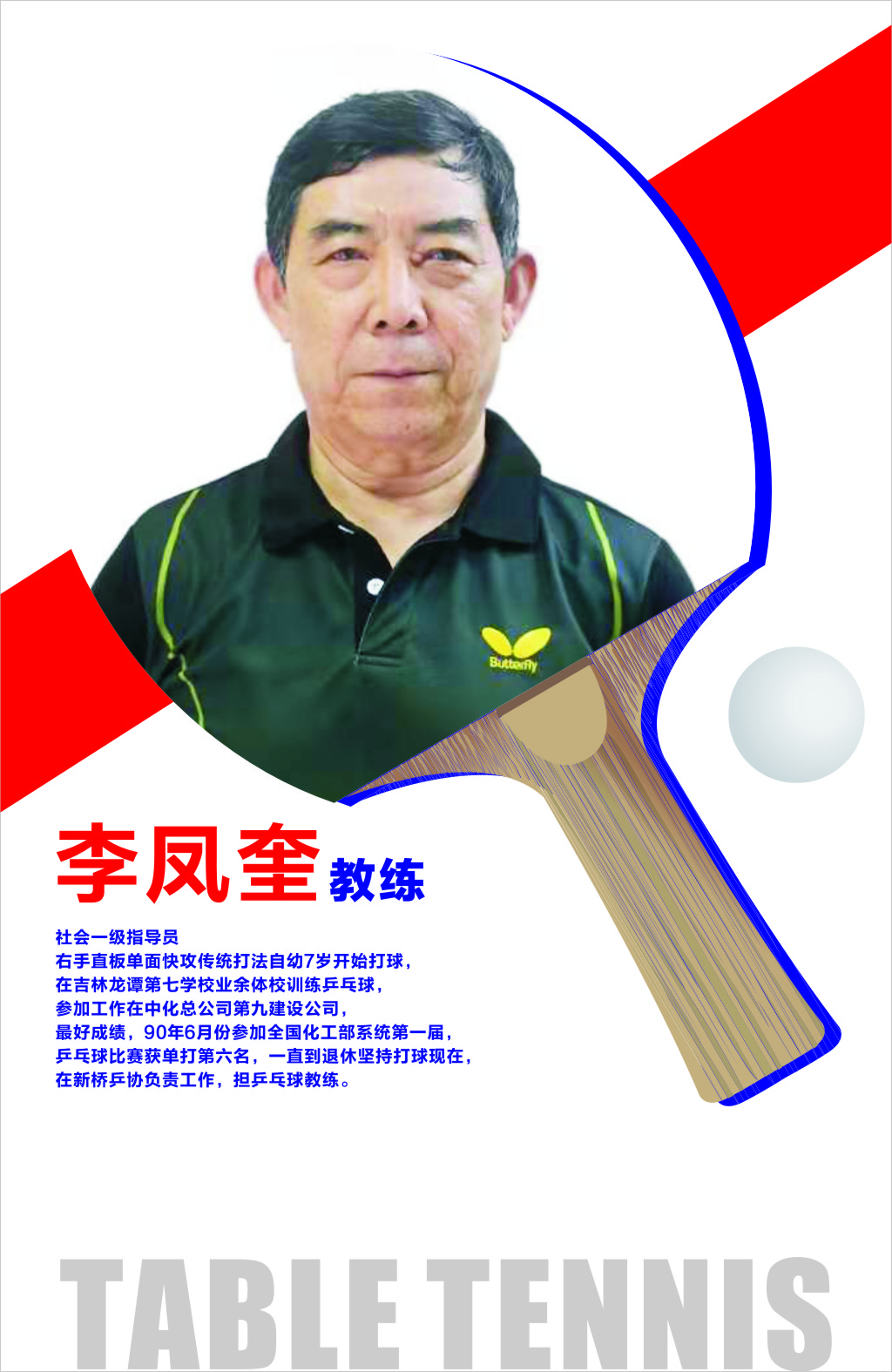 李凤奎乒乓球培训教练