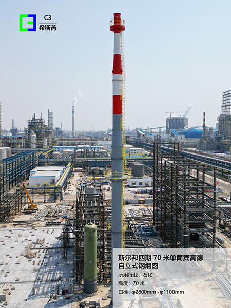 斯尔邦二期丙烷产业链 SAR(III)装置 70 米钢烟囱
