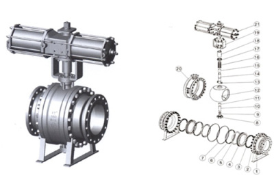 固定式铸钢球阀 Fixed cast steel type ball valve Q3(6/9)47F(PPL/H)