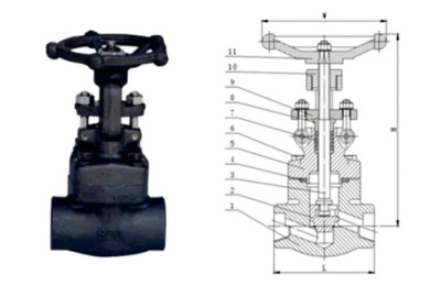 锻钢截止阀 Forged steel globe valve J11H/Y、J61H/Y