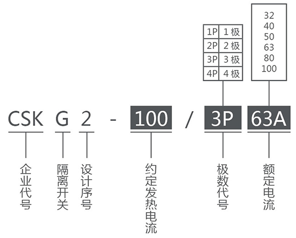 CSKG2系列隔离开关产品选型