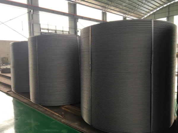 Finished products of seamless cored wire