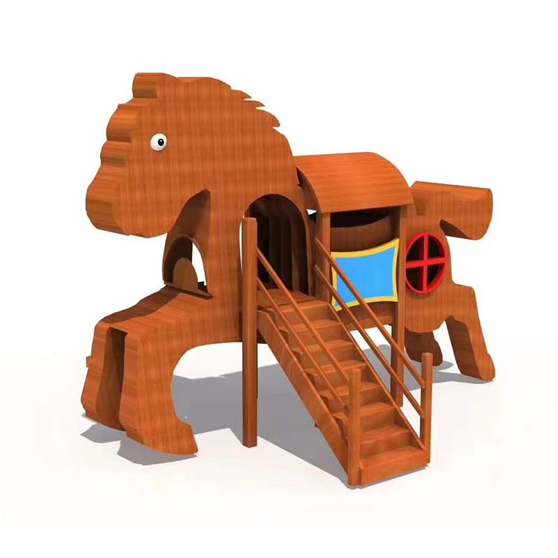 小馬造型幼兒園大型滑梯與普通戶外兒童滑梯的不同之處以及和塑料非標滑梯究竟有啥區別