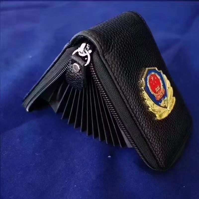 靖江警察公安专用彩色警徽卡包