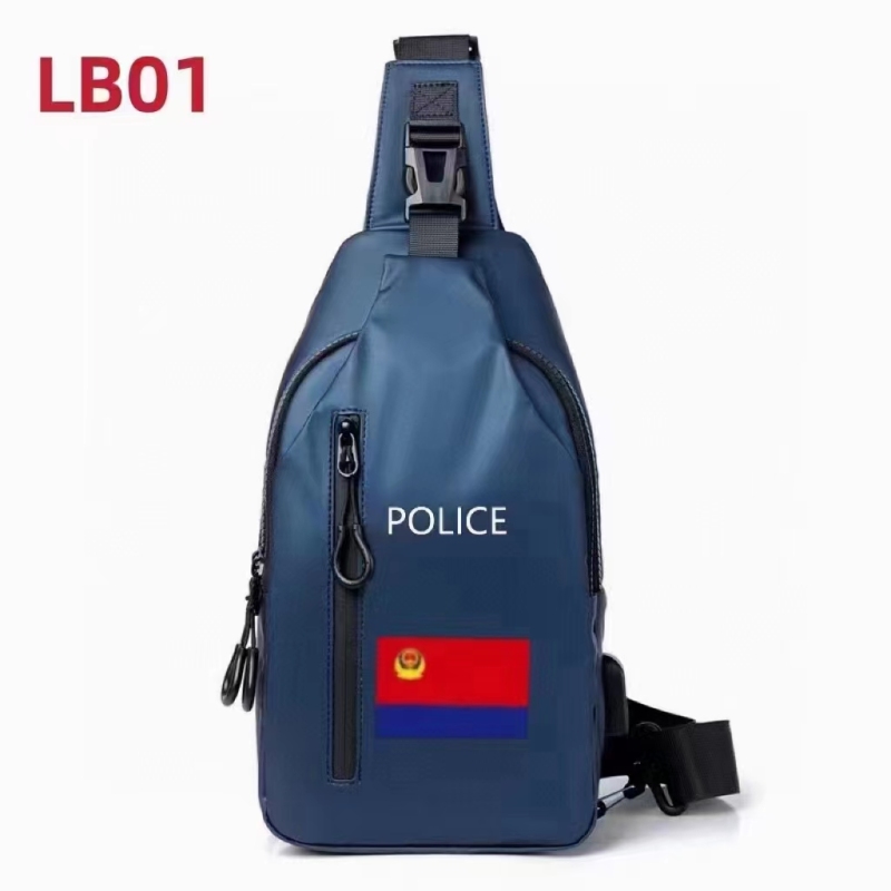 蓝色警务胸包 带USB