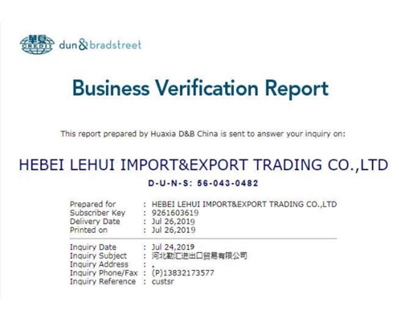 Business Verification Report