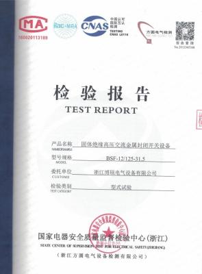固體柜 BSF-12/125-31.5 檢驗報告