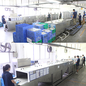 Automatic ultrasonic cleaning line