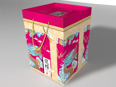 粉色粽子彩盒
