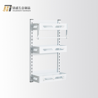 Three-layer refrigerator storage rack (white)