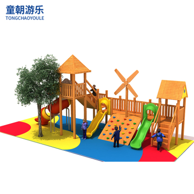 上海幼儿园木质组合滑梯