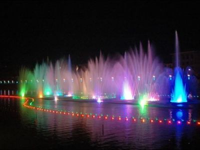 湖南长沙中心广场音乐喷泉