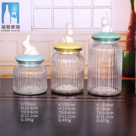 遼寧陶瓷蓋搭配玻璃罐 糖果罐