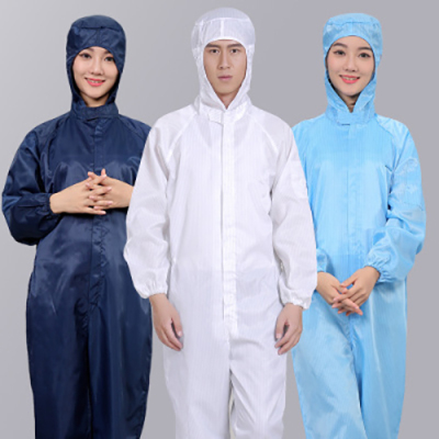 防塵服防護無塵連體服防靜電衣服藍色噴漆工業粉塵工作服食品廠服
