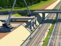 三維施工動畫制作S351上跨滬蓉鐵路寧西鐵路整體施工工藝展示