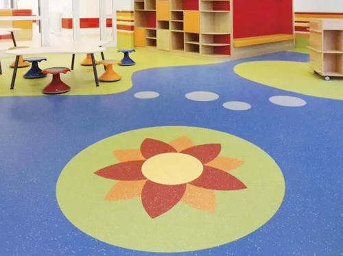 某幼兒園PVC塑膠地板施工