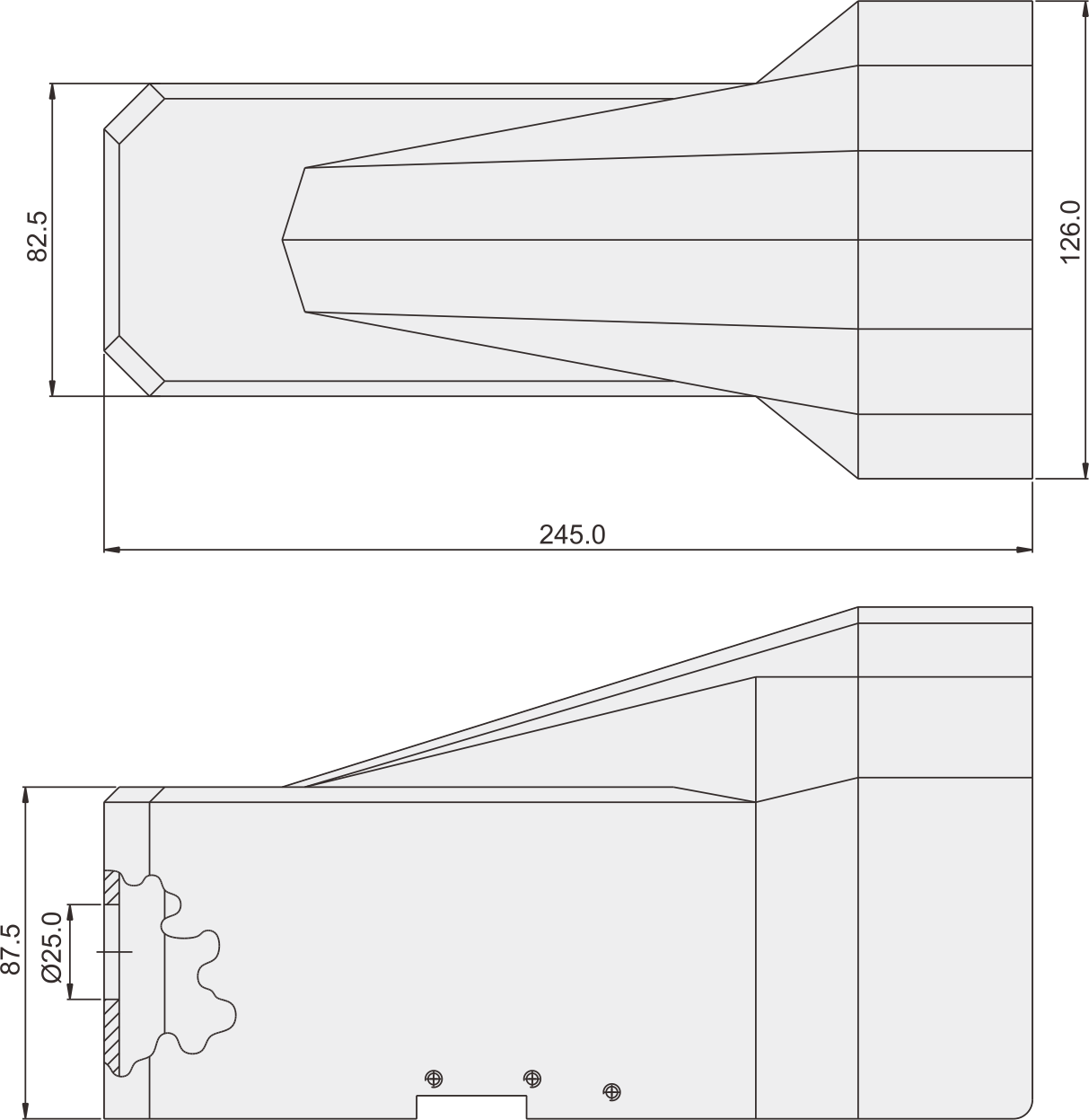 VF320/VF520-足踏閥保護蓋外形尺寸圖