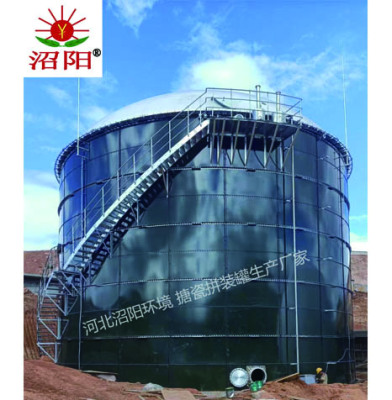 云南大理豬場養殖廢水處理項目3500立方米搪瓷罐