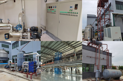 惠州佳鼎固化工有限公司700KW电导热油及冷却系统安装实景