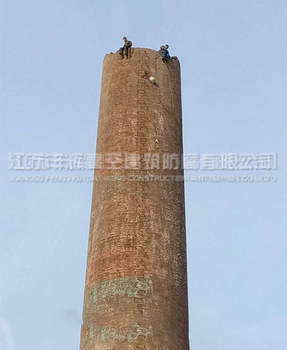 天津砖烟囱拆除工程