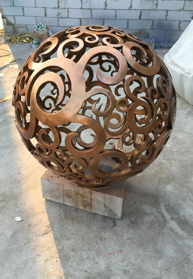 不锈钢镂空艺术球雕塑