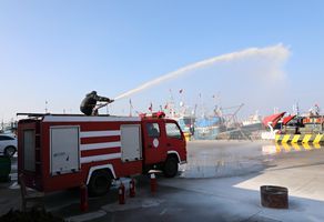 公司举办沙窝岛中心渔港安全演练