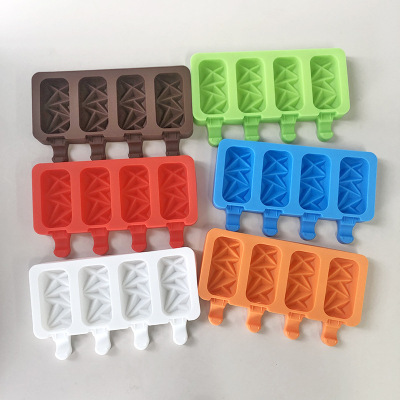 4連菱形雪糕硅膠模具DIY冰棒冰淇凌硅膠模具
