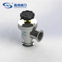 Manual high vacuum baffle valve