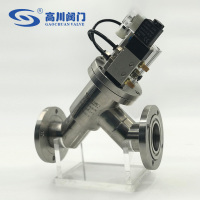 Y-type manual high vacuum baffle valve