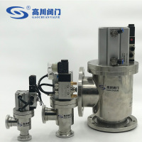 Pneumatic high vacuum baffle valve