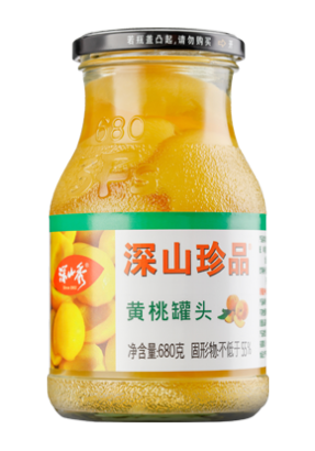 680g canned yellow peach