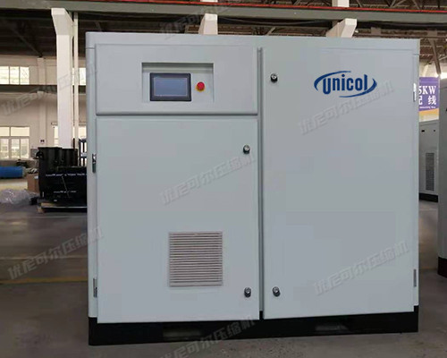 Two-stage compression permanent magnet variable frequency air compressor