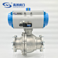 Pneumatic high vacuum ball valve