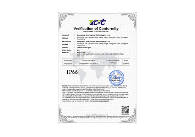 IP66证书