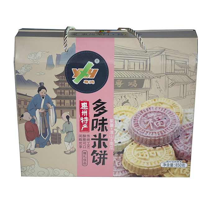 河源粵鴻龍門特產多味米餅850克