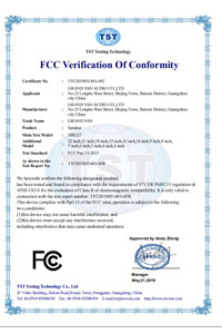 FCC certificate template