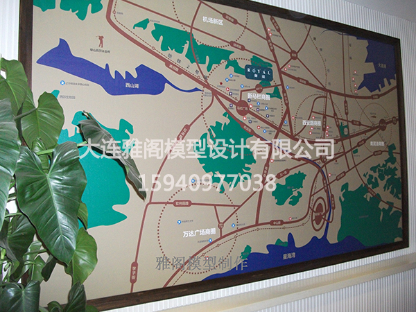 广东区位壁挂沙盘模型